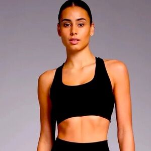 WOMENS PINK LOGO VICTORIA’S SECRET ULTIMATE LINED RACER BACK SPORTS BRA SMALL